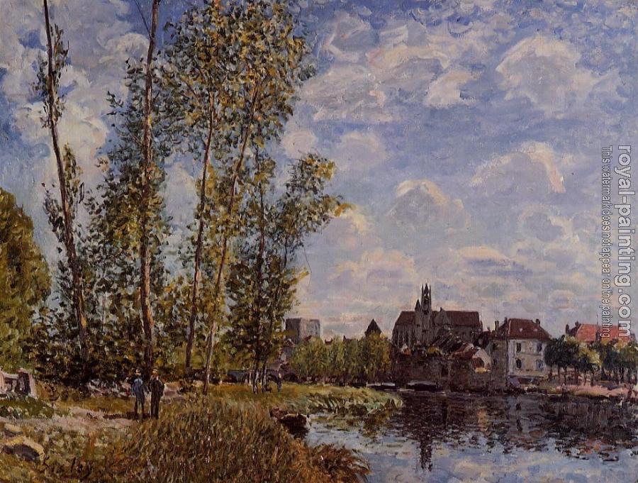 Alfred Sisley : Moret, View from the Loing, May Afternoon